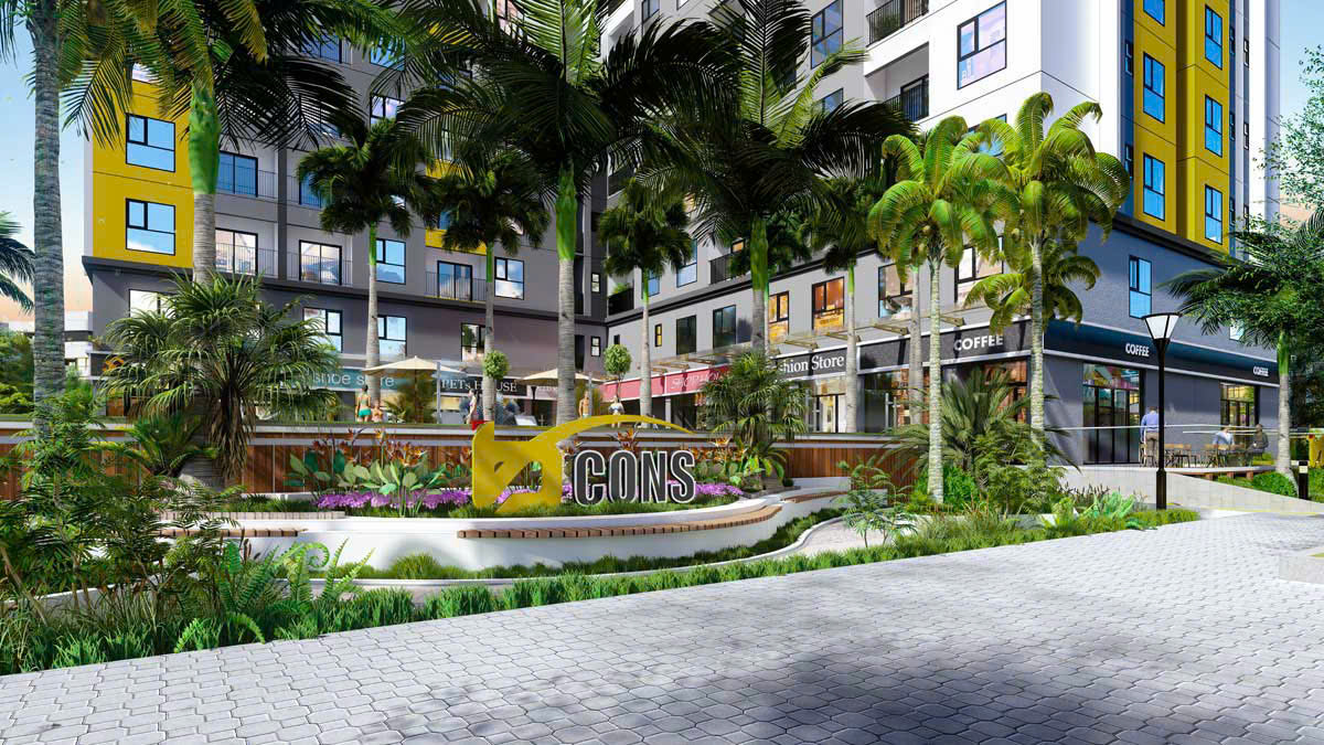 Phối cảnh shophouse và cảnh quan nội khu Bcons Central Park