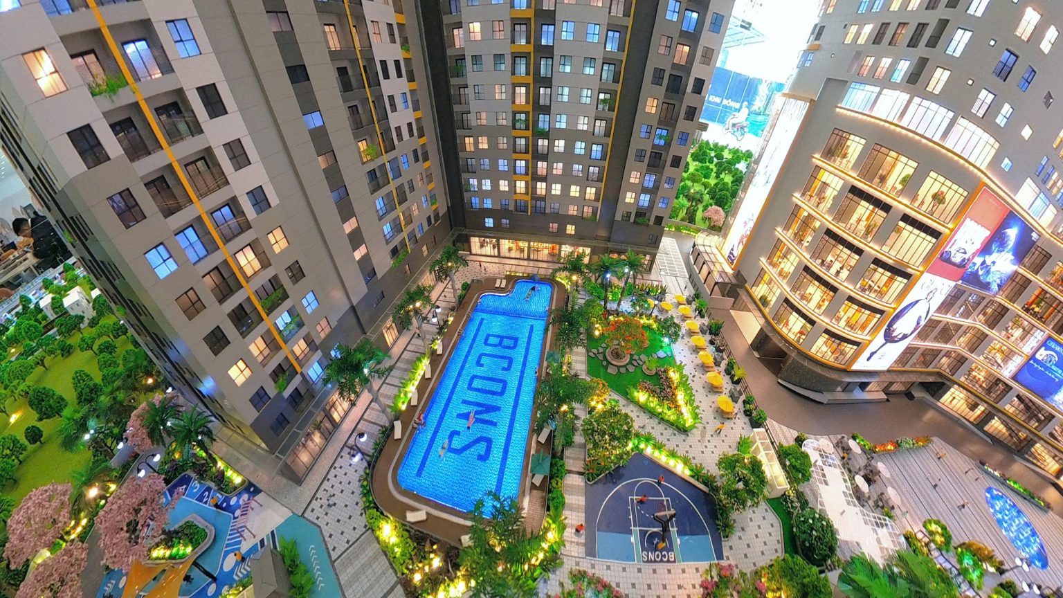 Hồ bơi và công viên nội khu