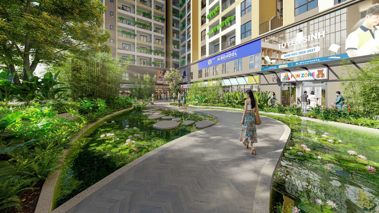 Khuôn viên nội khu Bcons Central Park