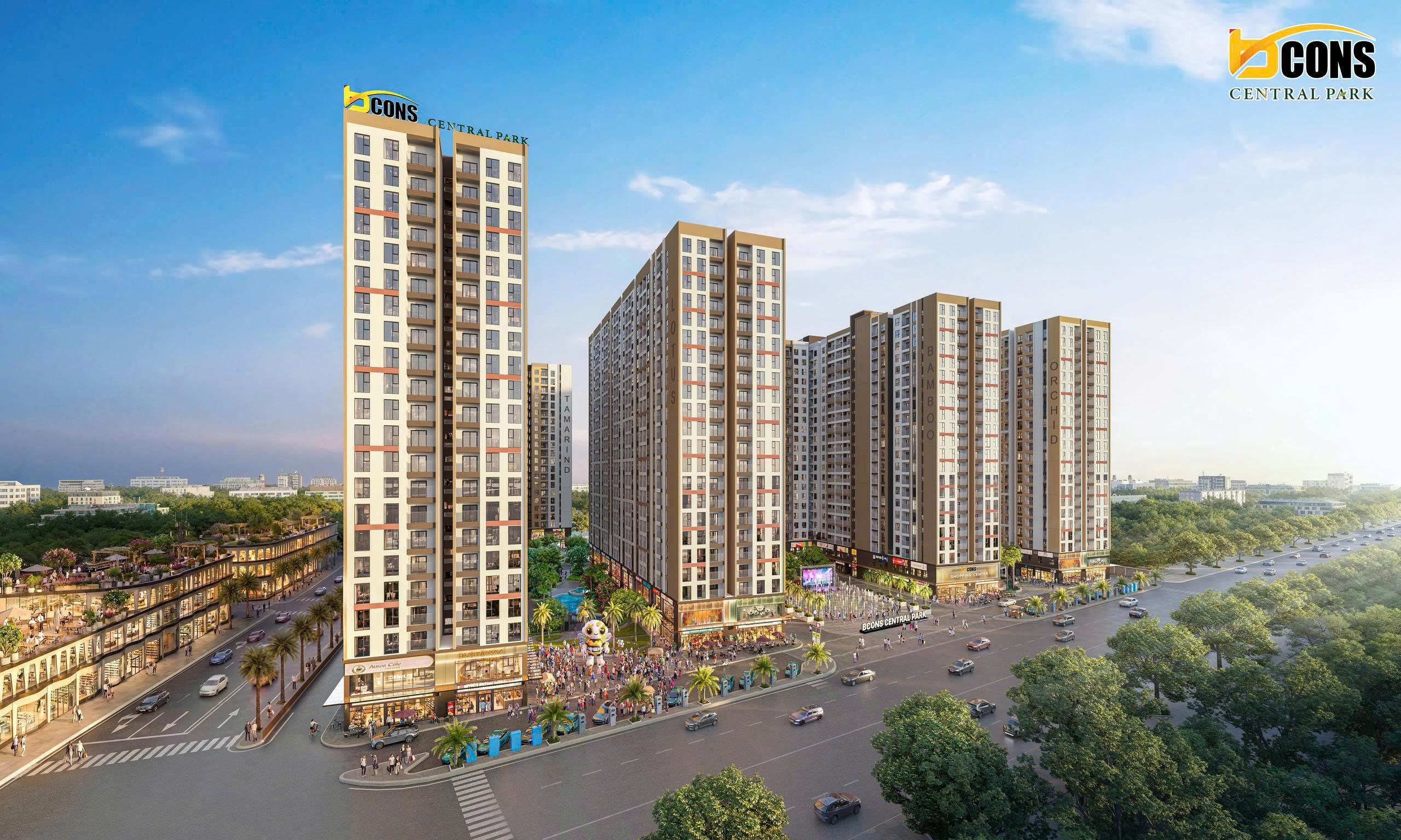 Phối cảnh dự án Bcons Central Park Biên Hòa